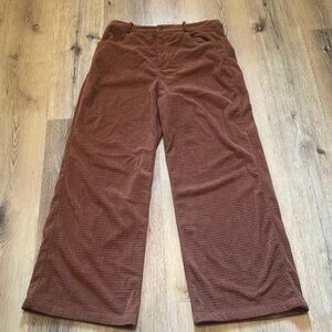 Cider Pants Womens Size XL Wine Burnt Orange Wide Leg